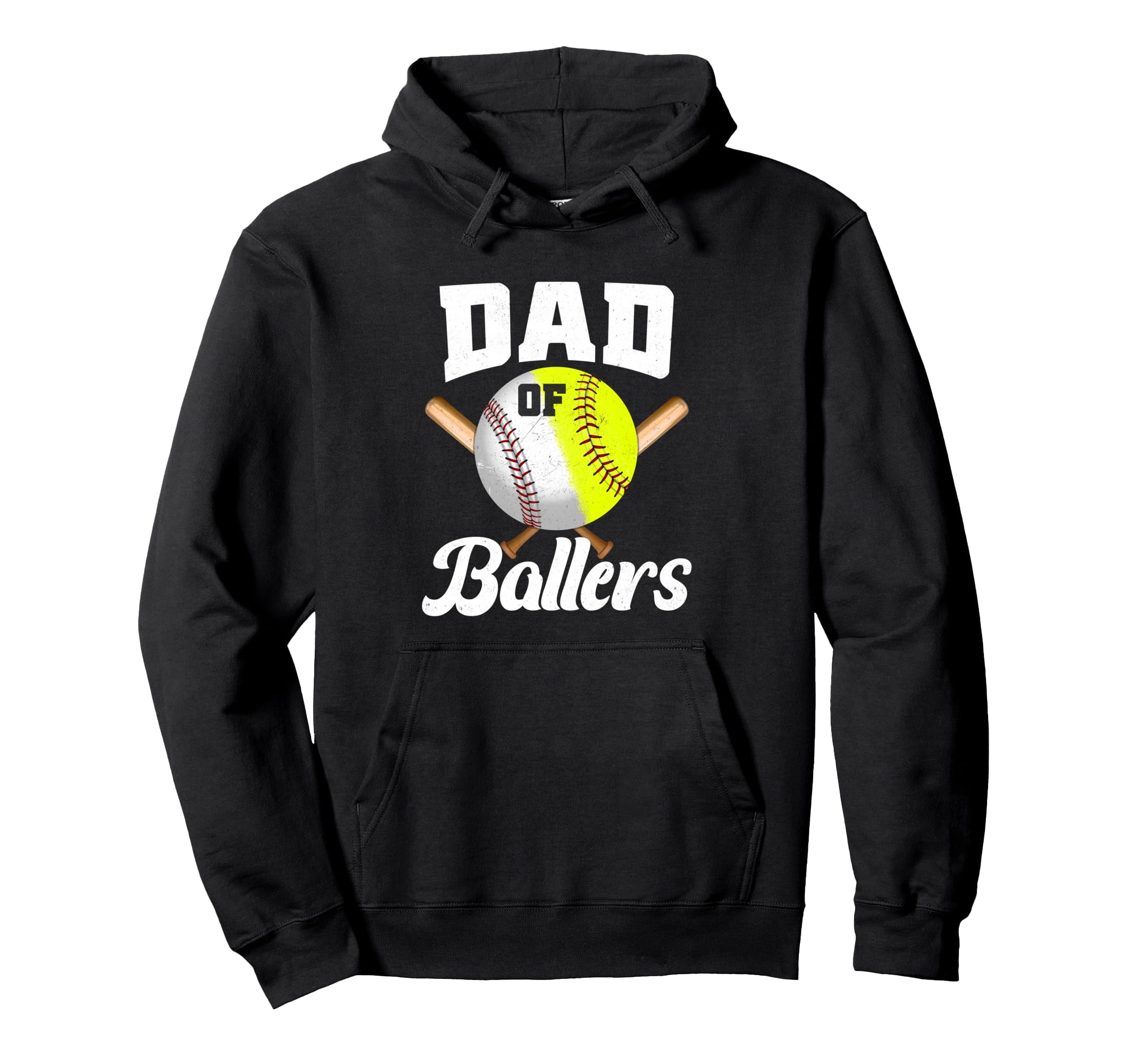 Dad Ballers Baseball Softball Fathers Hoodie - Novelty Apparel Men Women - T-Shirt, Sweatshirt, Hoodie