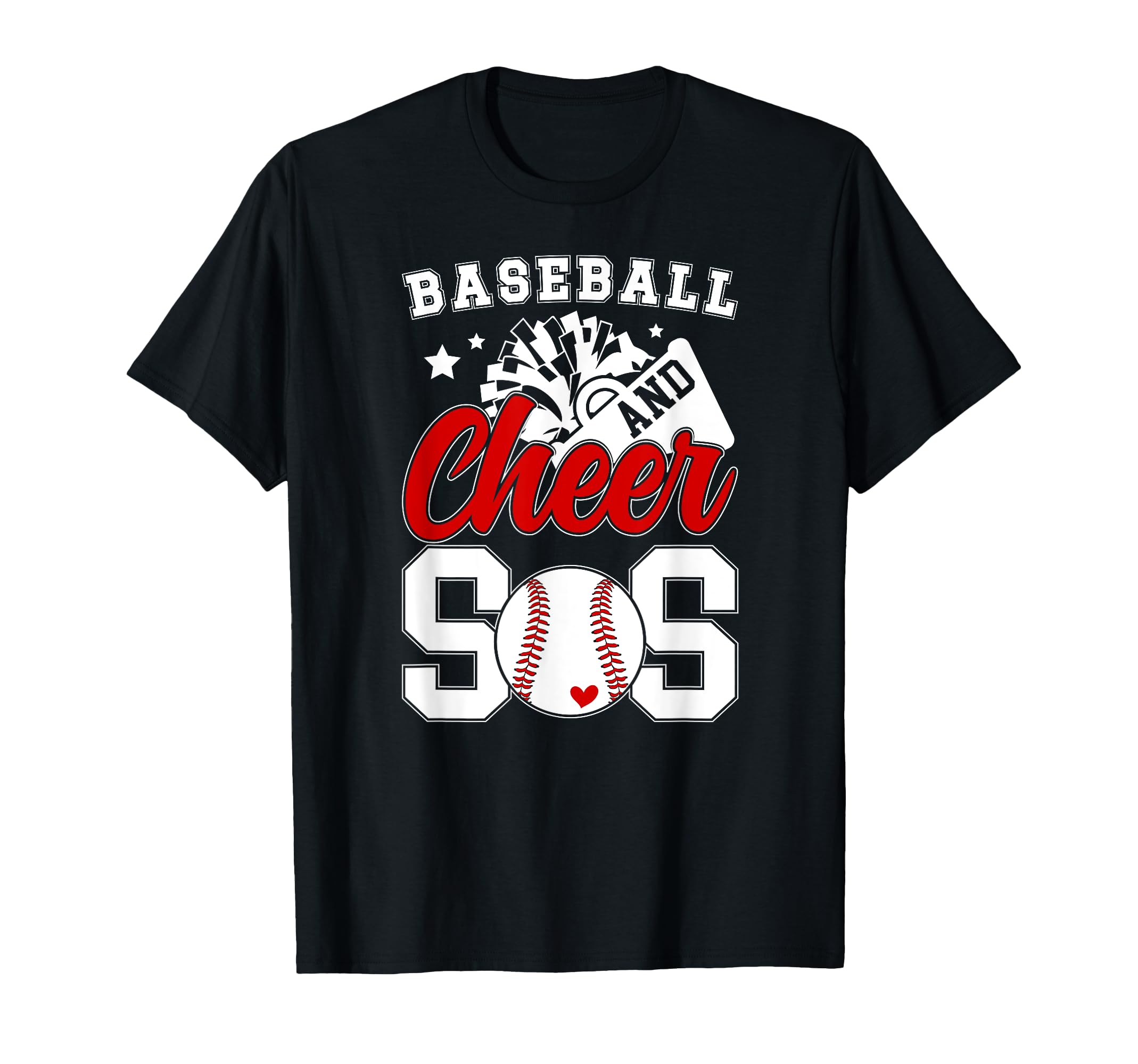 Baseball And Cheer Sis Baseball T-Shirt - Custom Art Print for Adults - T-Shirt, Sweatshirt, Hoodie