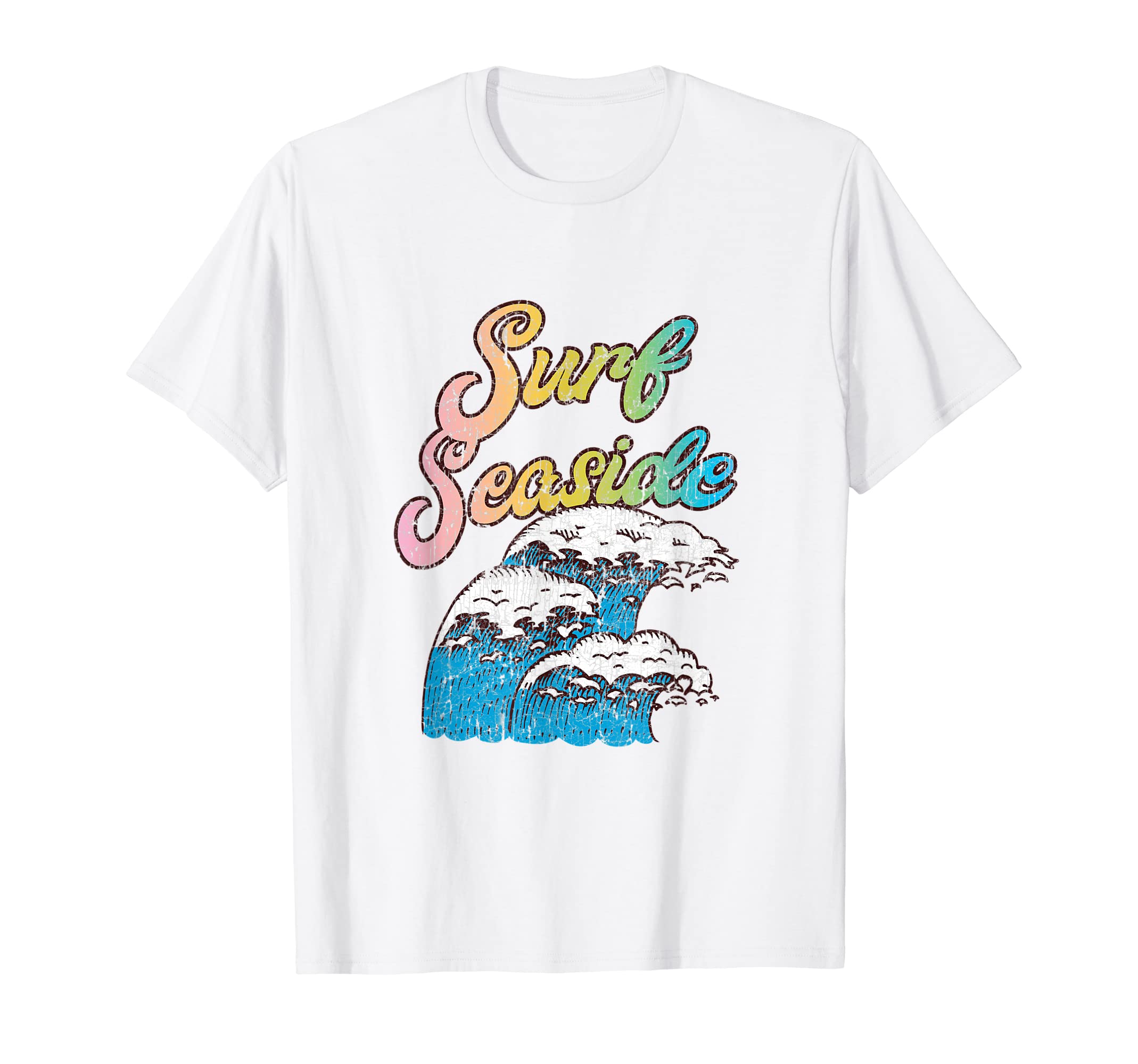 Seaside Oregon Surf 60S 70S 80S T-Shirt - Unique Graphic Men Women - T-Shirt, Sweatshirt, Hoodie
