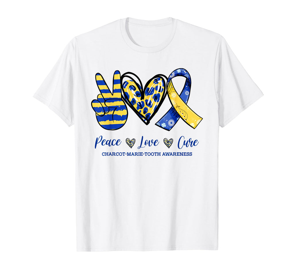 Peace Love Cure Cmt Awareness T-Shirt - Casual Everyday Wear for Adults - T-Shirt, Sweatshirt, Hoodie