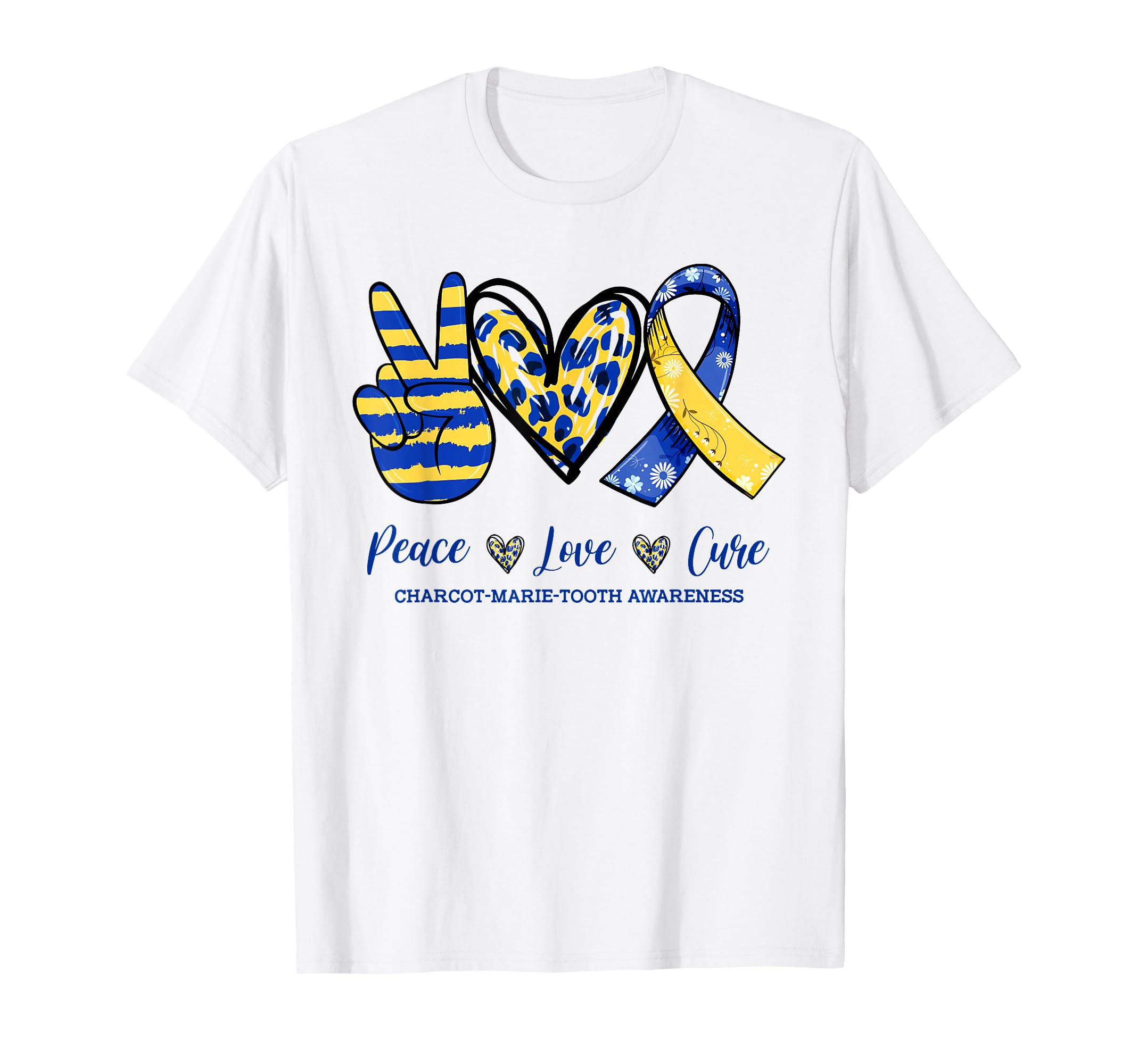 Peace Love Cure Cmt Awareness T-Shirt - Casual Everyday Wear for Adults - T-Shirt, Sweatshirt, Hoodie