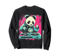 Kawaii Panda Dj Japanese Edm Y2K Sweatshirt - Minimalist Print Unisex - T-Shirt, Sweatshirt, Hoodie