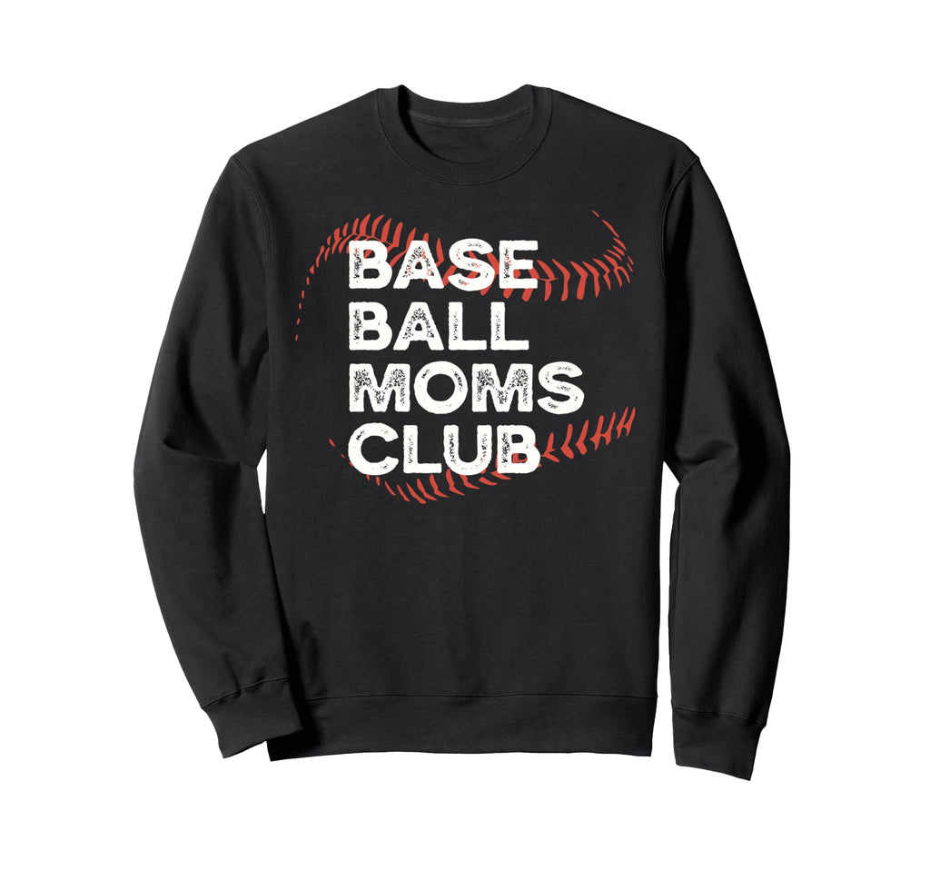 Funny Baseball Moms Club Distressed Sweatshirt - Custom Art Print Unisex - T-Shirt, Sweatshirt, Hoodie