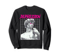 Depression Greek Statue Grunge Sweatshirt - Trendy Graphic for Adults - T-Shirt, Sweatshirt, Hoodie