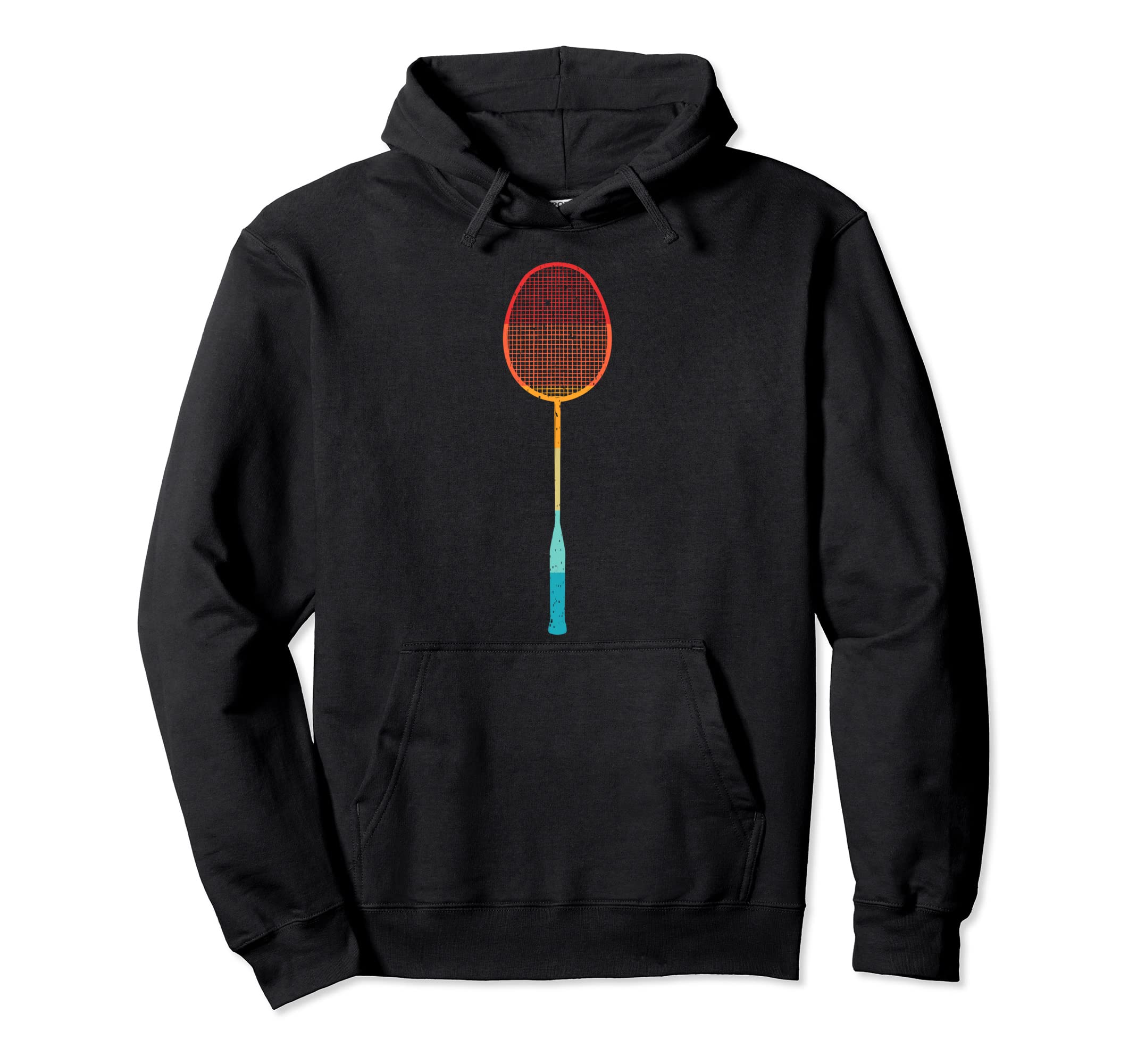 Badminton Racket Silhouette Hoodie - Fun Novelty Design for Adults - T-Shirt, Sweatshirt, Hoodie