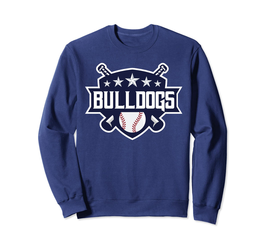 Bulldogs Blue Baseball Game Sweatshirt - Casual Everyday Wear Men Women - T-Shirt, Sweatshirt, Hoodie