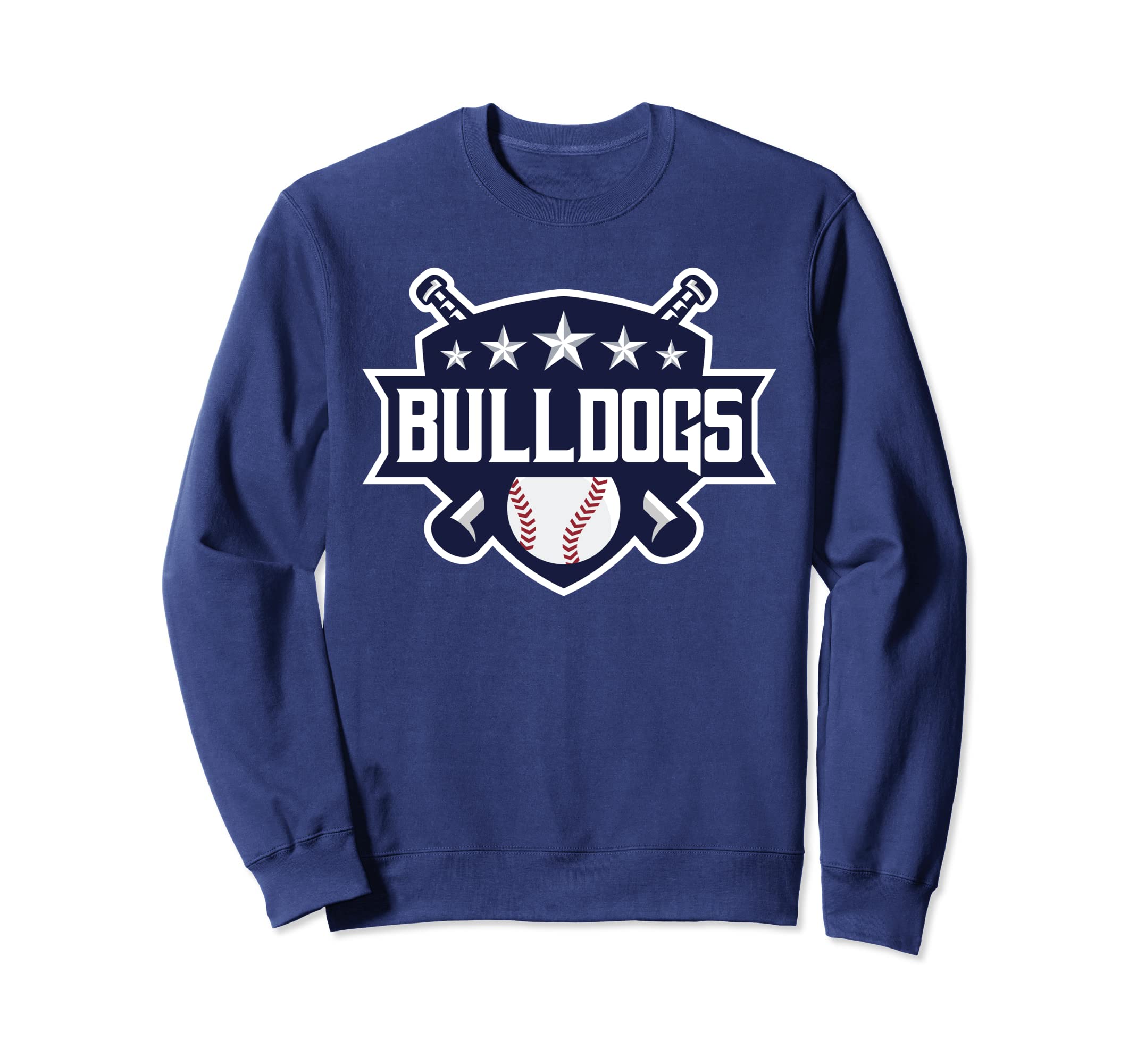 Bulldogs Blue Baseball Game Sweatshirt - Casual Everyday Wear Men Women - T-Shirt, Sweatshirt, Hoodie