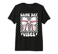 Game Day Vibes Coquette Bow Baseball T-Shirt - Novelty Apparel for Adults - T-Shirt, Sweatshirt, Hoodie