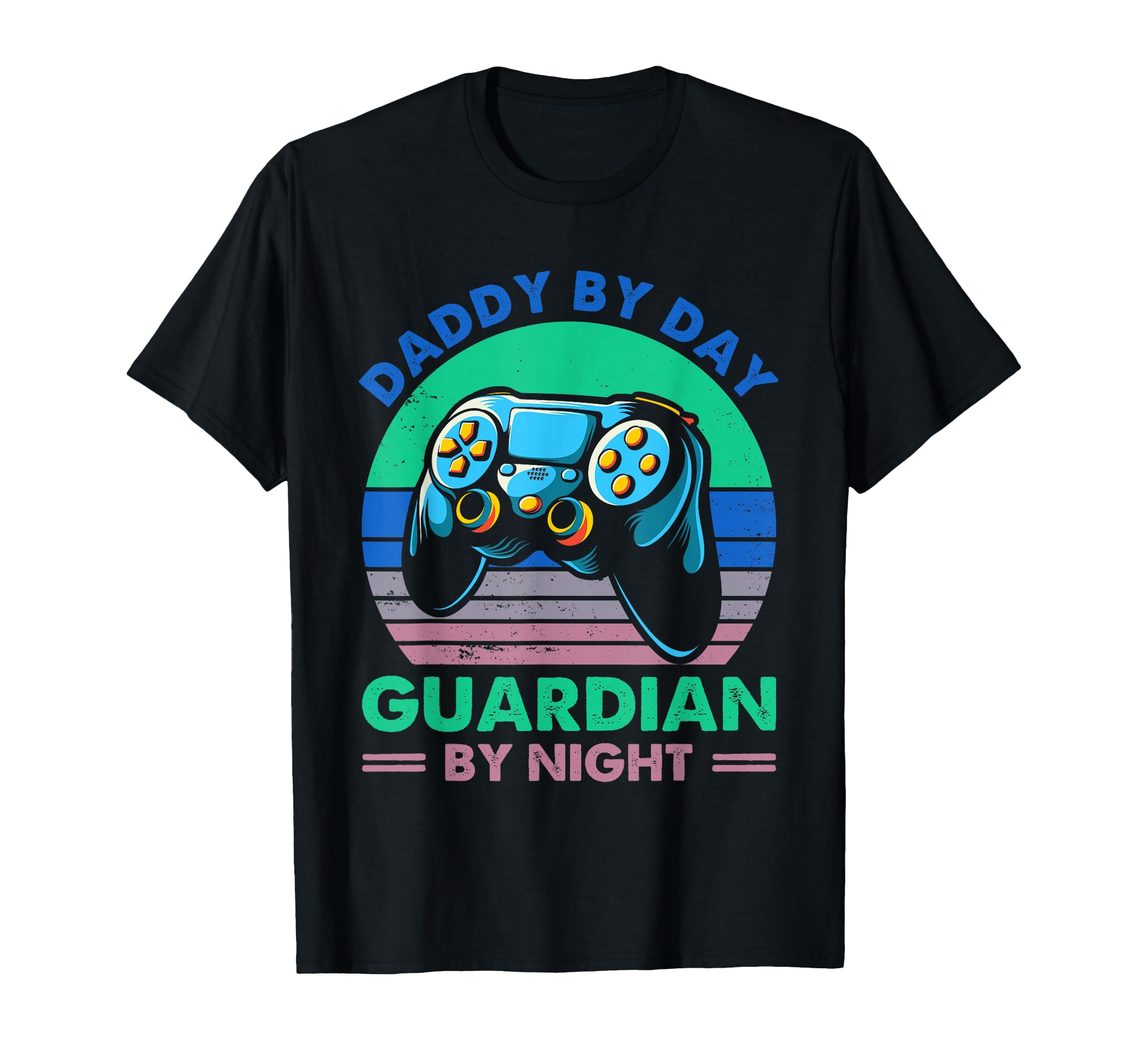 Daddy Day Guardian Night Gamer Dad T-Shirt - Aesthetic Graphic Men Women - T-Shirt, Sweatshirt, Hoodie