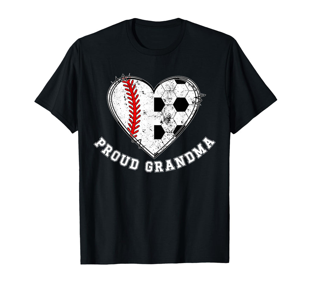 Proud Soccer Baseball Grandma Baseball T-Shirt - Unique Graphic Unisex - T-Shirt, Sweatshirt, Hoodie