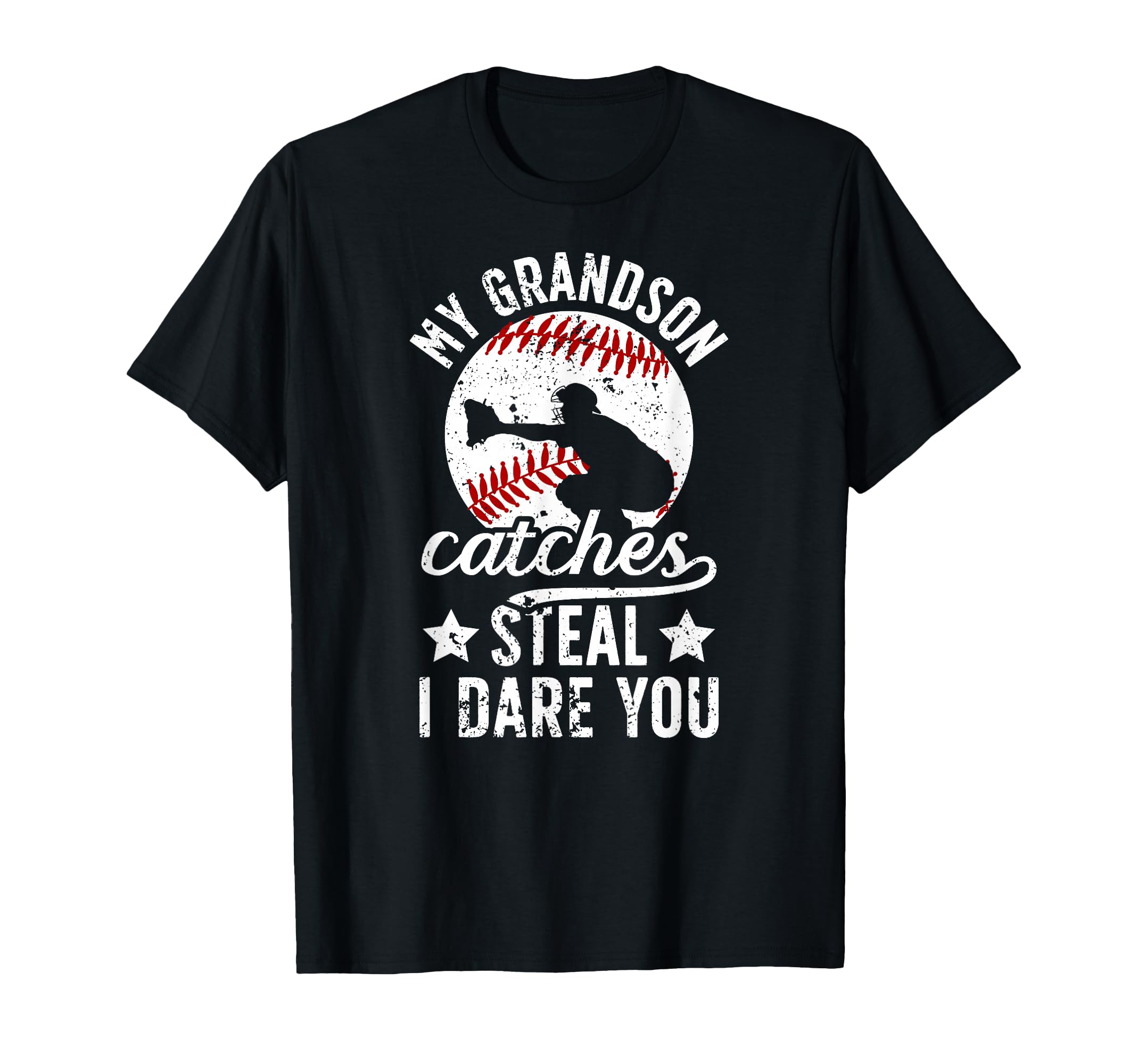 My Grandson Catches Baseball Catcher T-Shirt - Aesthetic Graphic Unisex - T-Shirt, Sweatshirt, Hoodie
