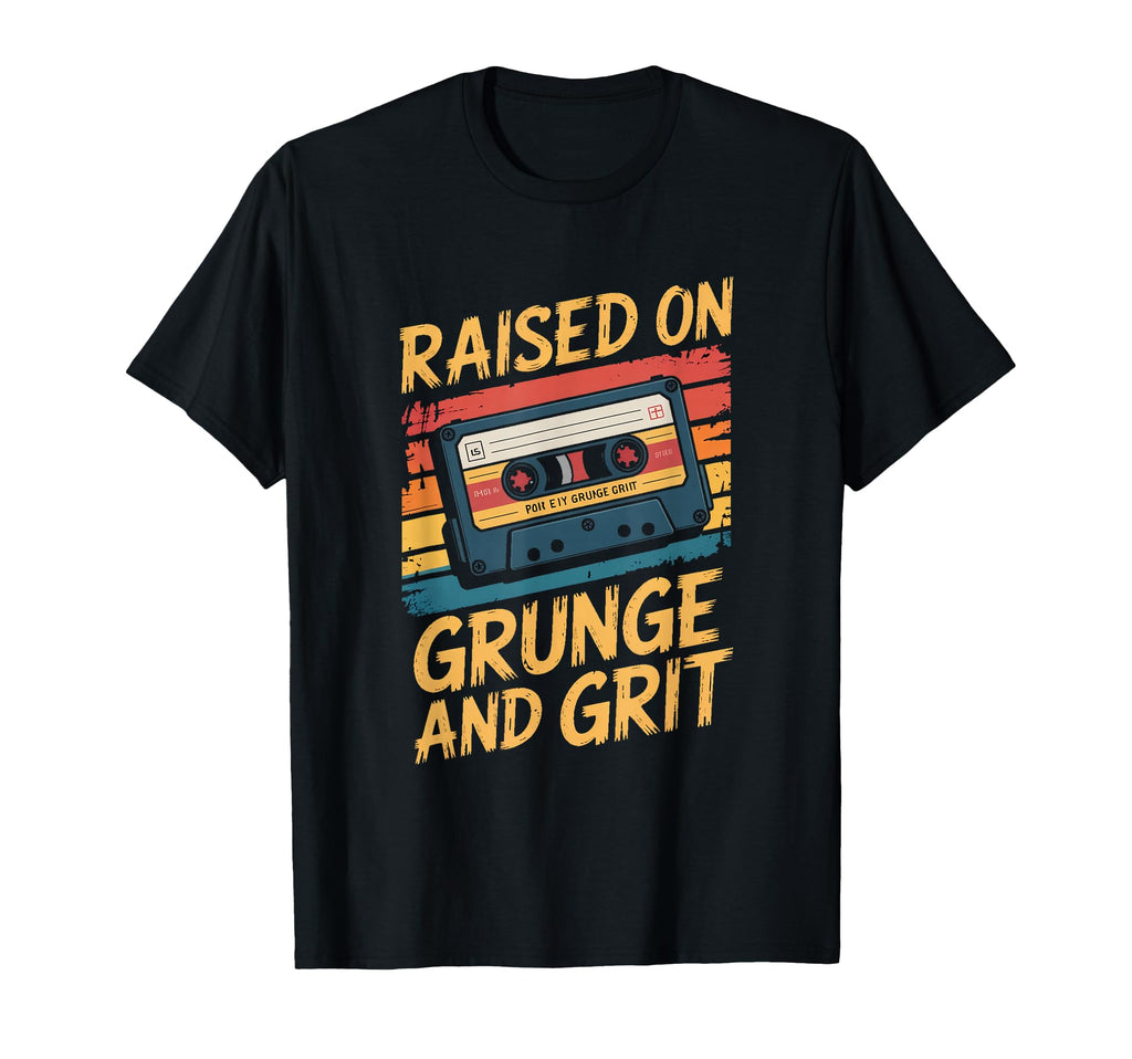 Grunge 90S Cassette Raised Grunge And T-Shirt - Custom Art Print Unisex - T-Shirt, Sweatshirt, Hoodie