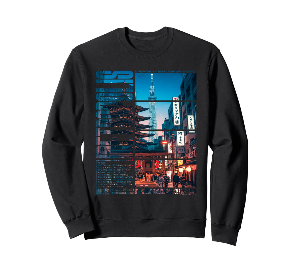 Tokyo Metropolis Soft Grunge 80S Sweatshirt - Minimalist Print for Adults - T-Shirt, Sweatshirt, Hoodie