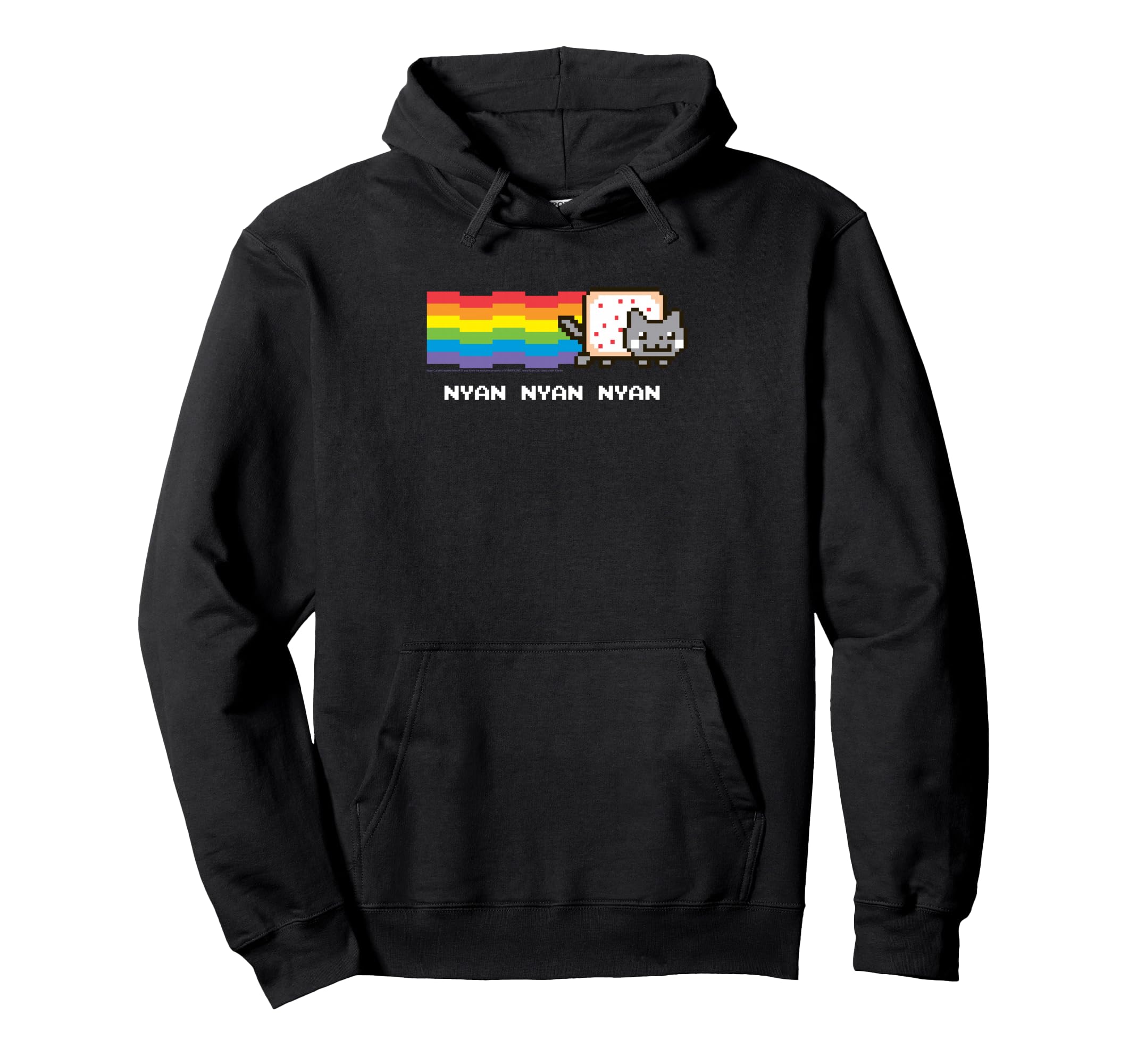 Nyan Cat Nyan Nyan Nyan Rainbow Funny Hoodie - Casual Everyday Wear Unisex - T-Shirt, Sweatshirt, Hoodie