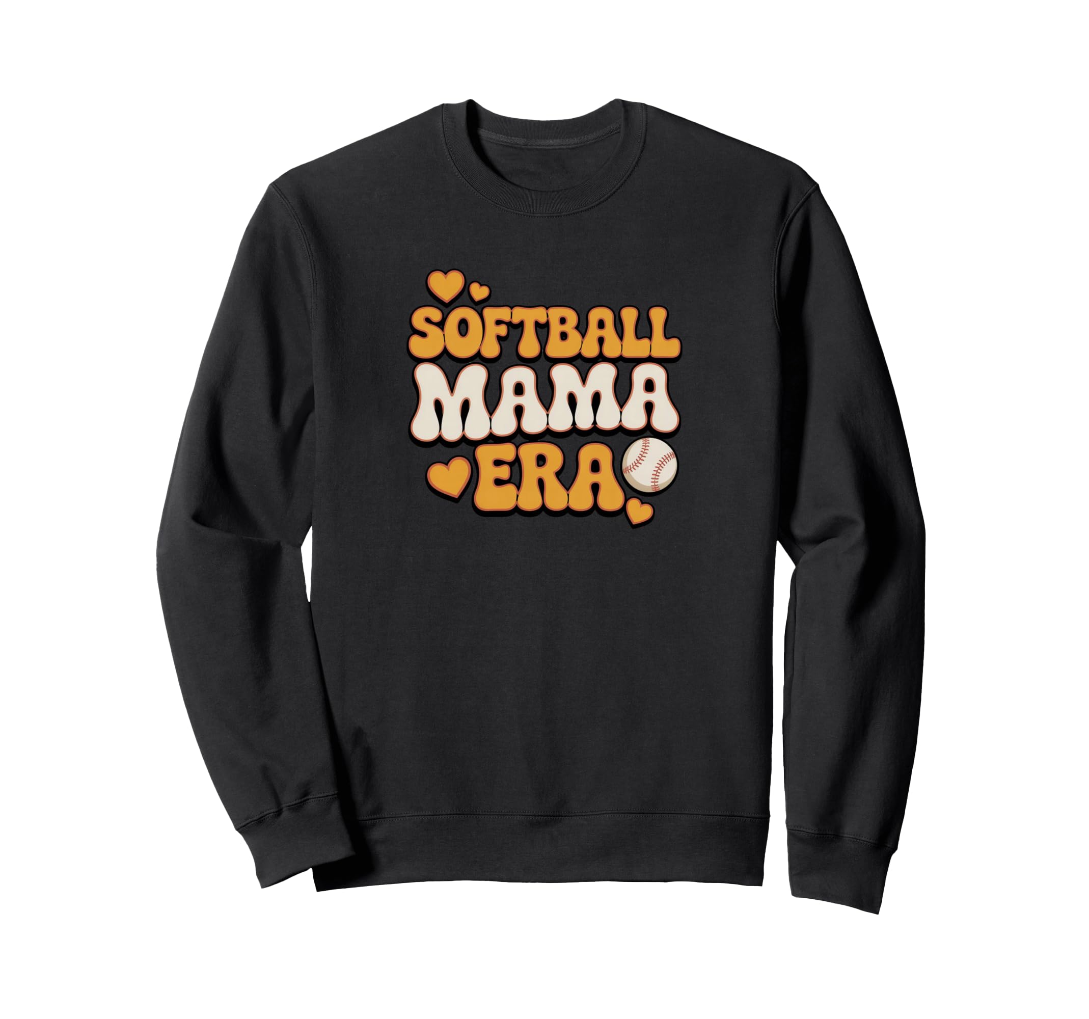 Softball Mama Era Groovy Baseball Sweatshirt - Casual Everyday Wear Unisex - T-Shirt, Sweatshirt, Hoodie