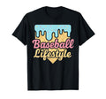 Baseball Lifestyle Ice Cream Drip T-Shirt - Aesthetic Graphic for Adults - T-Shirt, Sweatshirt, Hoodie