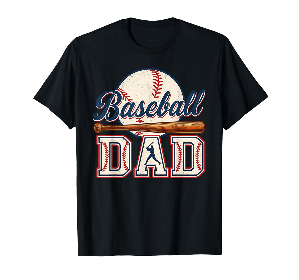 Baseball Dad Play Ball Softball Papa Game T-Shirt - Graphic Print Unisex - T-Shirt, Sweatshirt, Hoodie