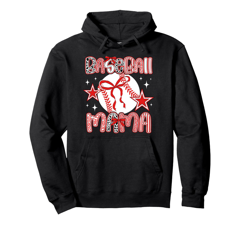 Baseball Mama Coquette Baseball Mom Hoodie - Unique Graphic for Adults - T-Shirt, Sweatshirt, Hoodie