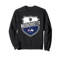 Distressed Usa And Massachusetts Sweatshirt - Novelty Apparel for Adults - T-Shirt, Sweatshirt, Hoodie