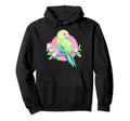 Kawaii Parrot Bird Floral Pastel Hoodie - Aesthetic Graphic for Adults - T-Shirt, Sweatshirt, Hoodie