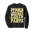 Funny Groovy Moms Against White Sweatshirt - Trendy Graphic Unisex - T-Shirt, Sweatshirt, Hoodie