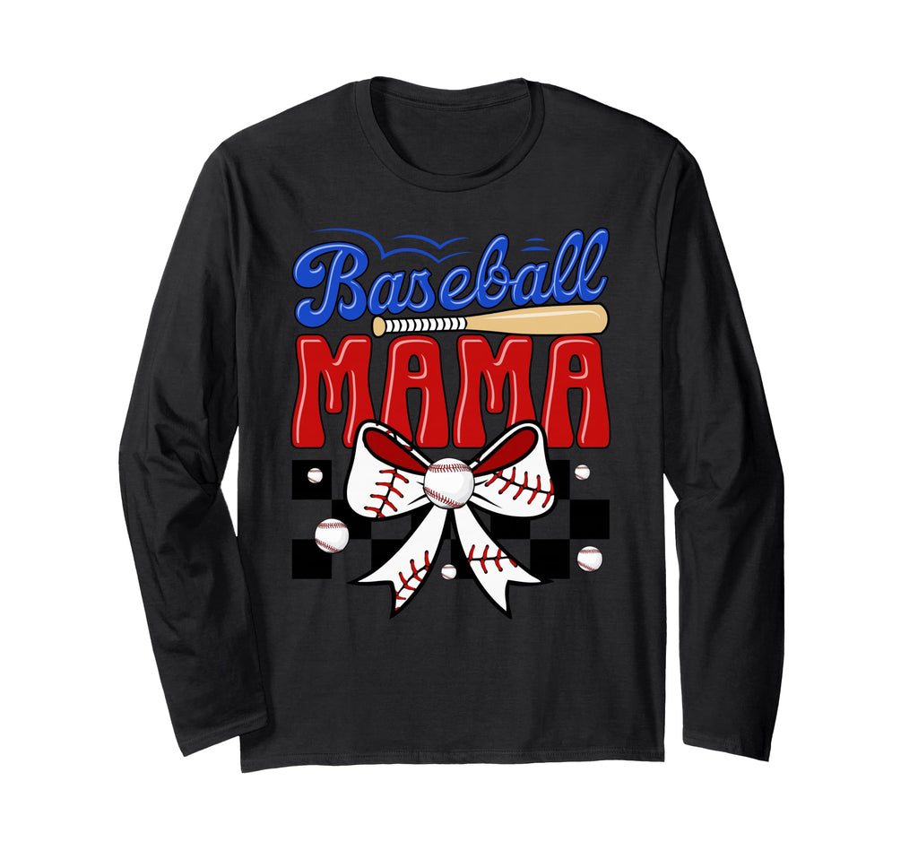 Baseball Mama Bat Bow Ball Gift Sweatshirt - Unique Graphic for Adults - T-Shirt, Sweatshirt, Hoodie