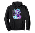 Democritus Vaporwave Glitch Hoodie - Minimalist Print for Adults - T-Shirt, Sweatshirt, Hoodie