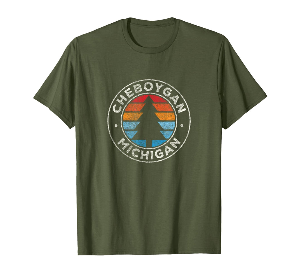 Cheboygan Michigan Mi 70S T-Shirt - Novelty Apparel Unisex - T-Shirt, Sweatshirt, Hoodie