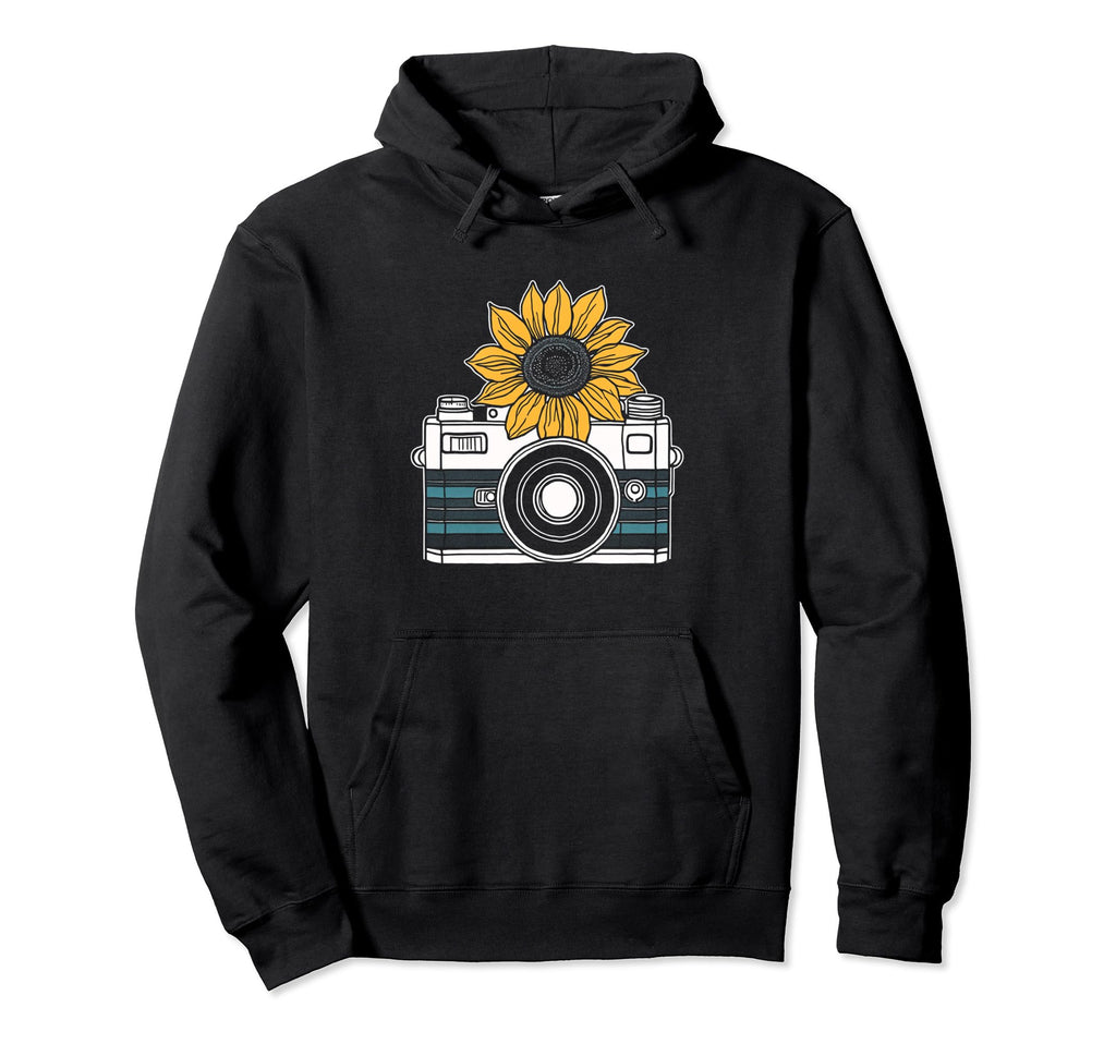 Photographer Sunflower Camera Hoodie - Casual Everyday Wear Unisex - T-Shirt, Sweatshirt, Hoodie