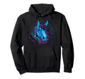 Synthwave Vaporwave Aesthetic Horse Lover Hoodie - Novelty Apparel Unisex - T-Shirt, Sweatshirt, Hoodie