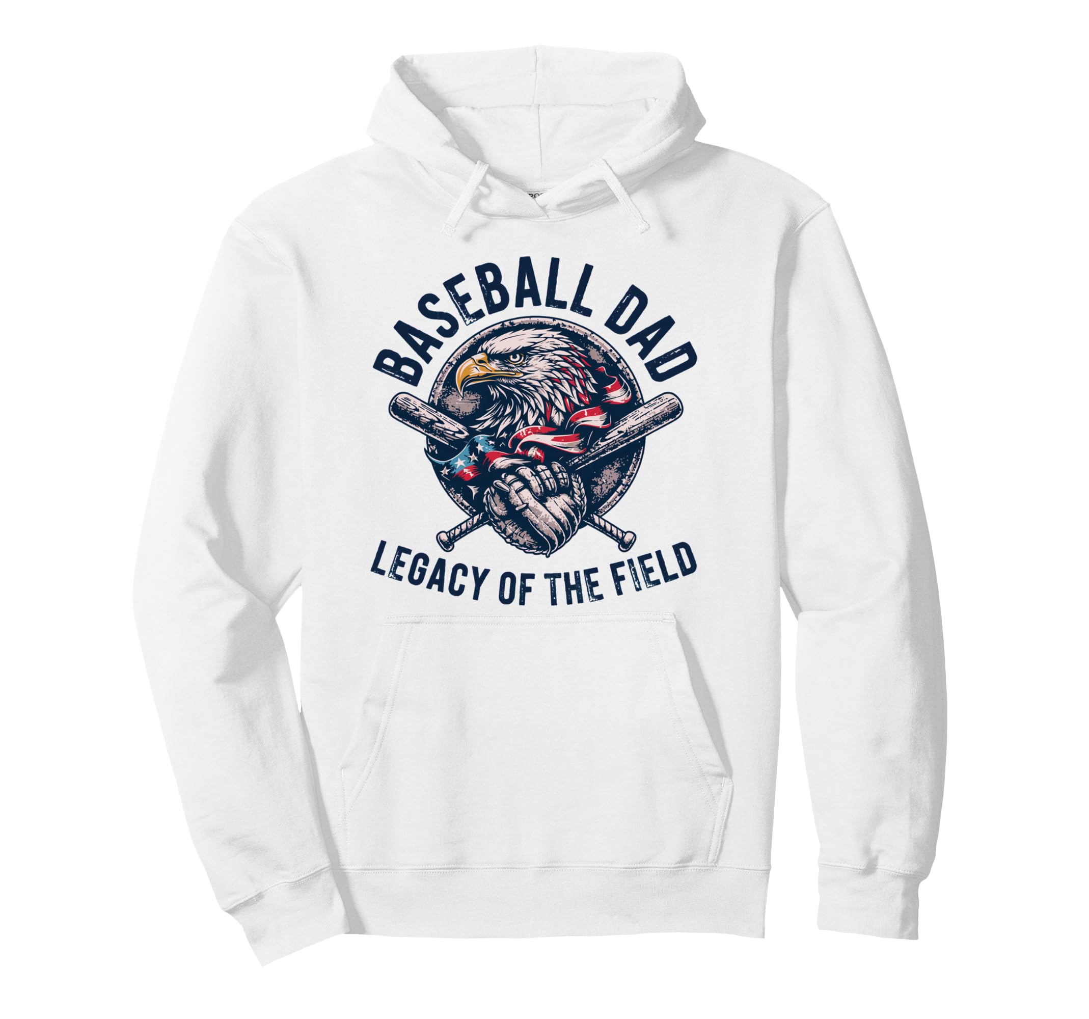 Patriotic Baseball Father Baseball Dad Hoodie - Graphic Print for Adults - T-Shirt, Sweatshirt, Hoodie