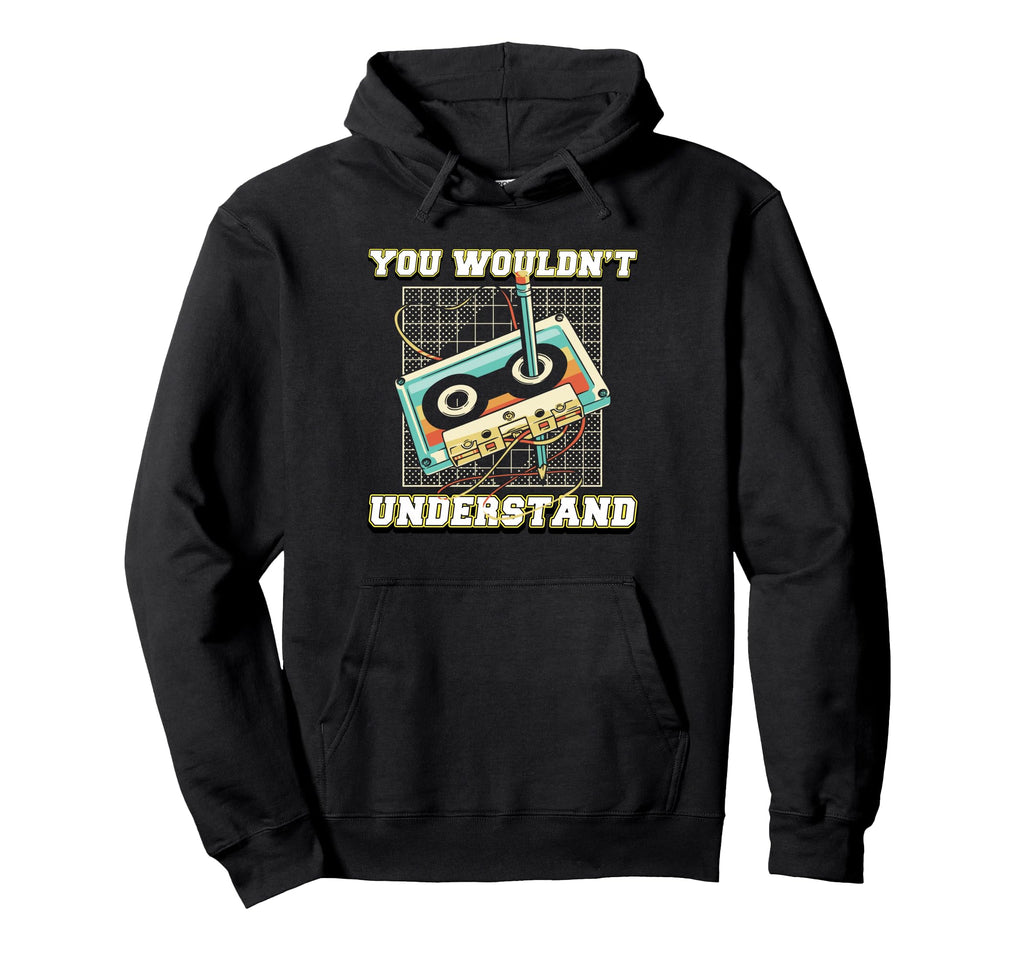 Funny Cassette Tape Hoodie - Aesthetic Graphic for Adults - T-Shirt, Sweatshirt, Hoodie