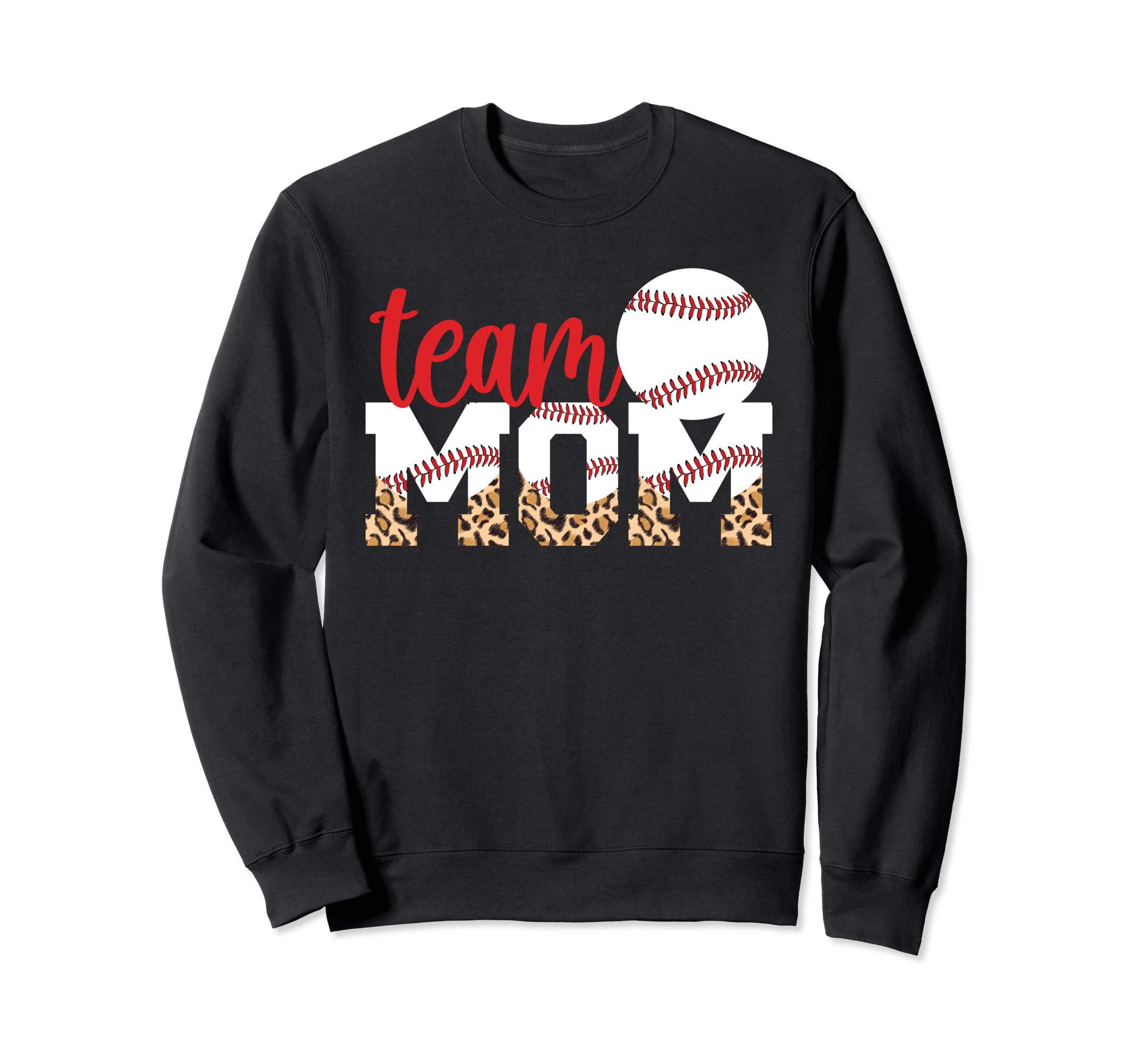 Team Mom Leopard Baseball Team Mom Sweatshirt - Streetwear Style Men Women - T-Shirt, Sweatshirt, Hoodie