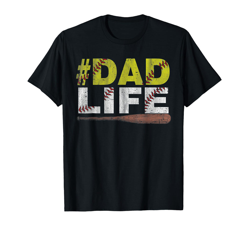 Funny Dad Life Softball Baseball T-Shirt - Minimalist Print Men Women - T-Shirt, Sweatshirt, Hoodie