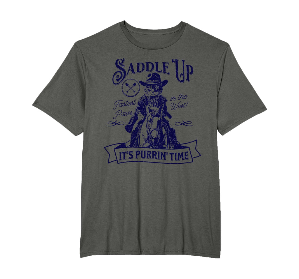 Cat Cowboy T-Shirt - Custom Art Print Unisex - T-Shirt, Sweatshirt, Hoodie