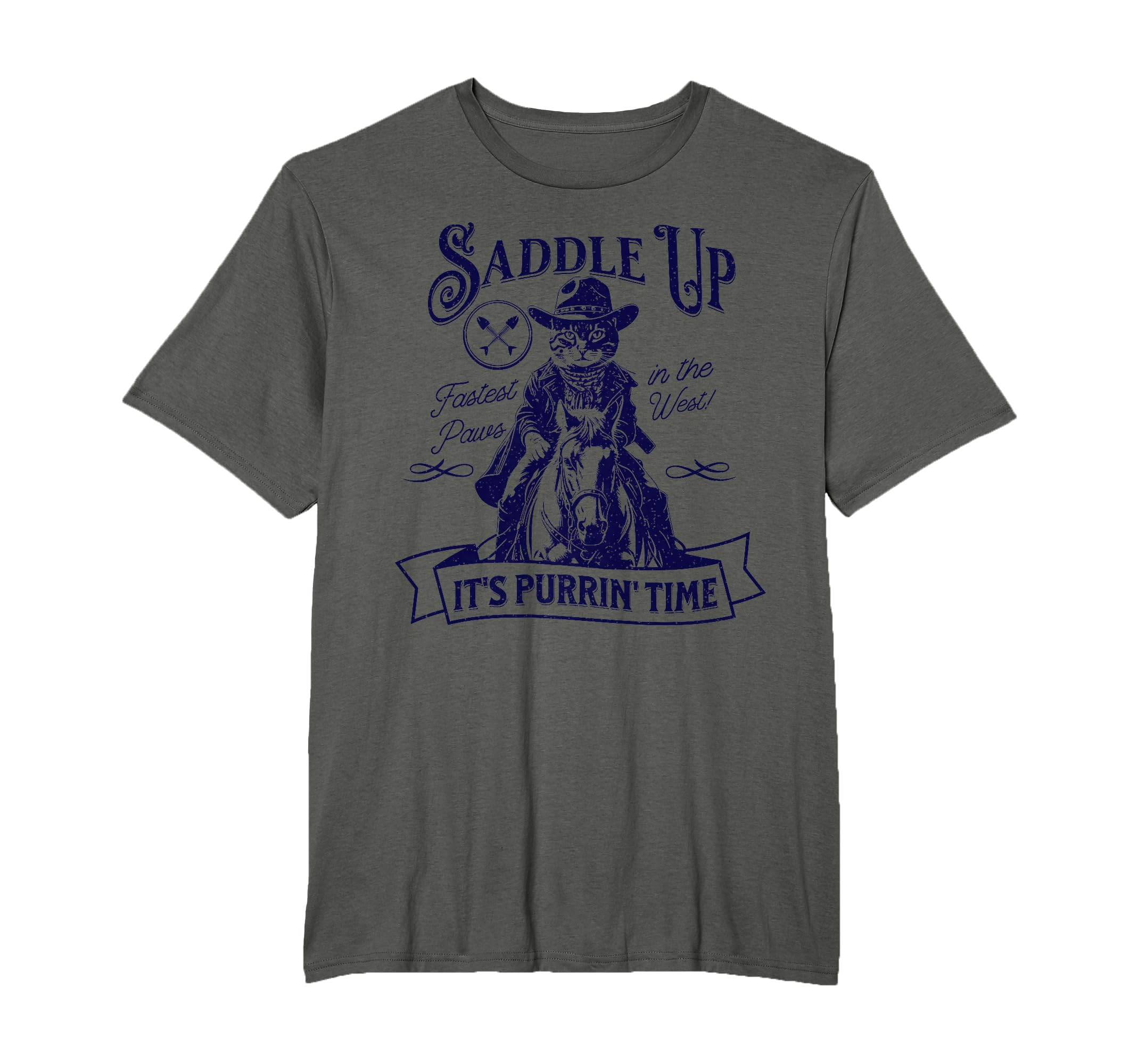Cat Cowboy T-Shirt - Custom Art Print Unisex - T-Shirt, Sweatshirt, Hoodie