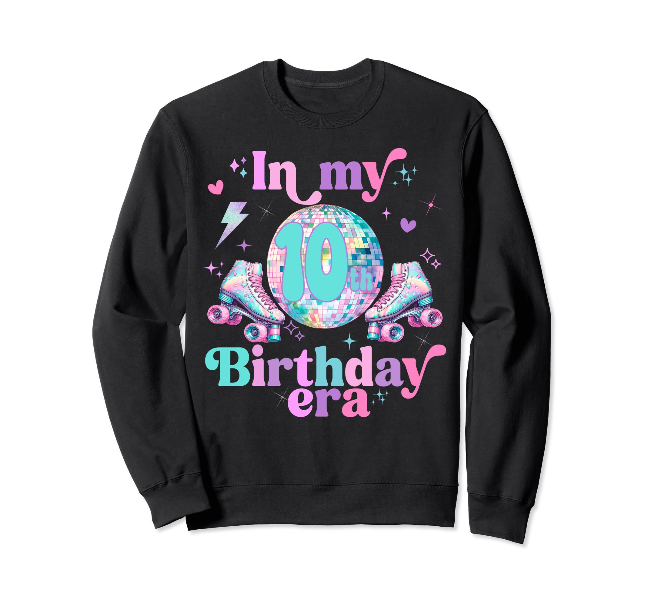 Roller Skates Birthday Disco Ball Hoodie - Minimalist Print for Adults - T-Shirt, Sweatshirt, Hoodie