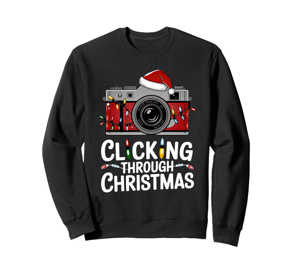 Clicking Through Camera Sweatshirt - Casual Everyday Wear for Adults - T-Shirt, Sweatshirt, Hoodie