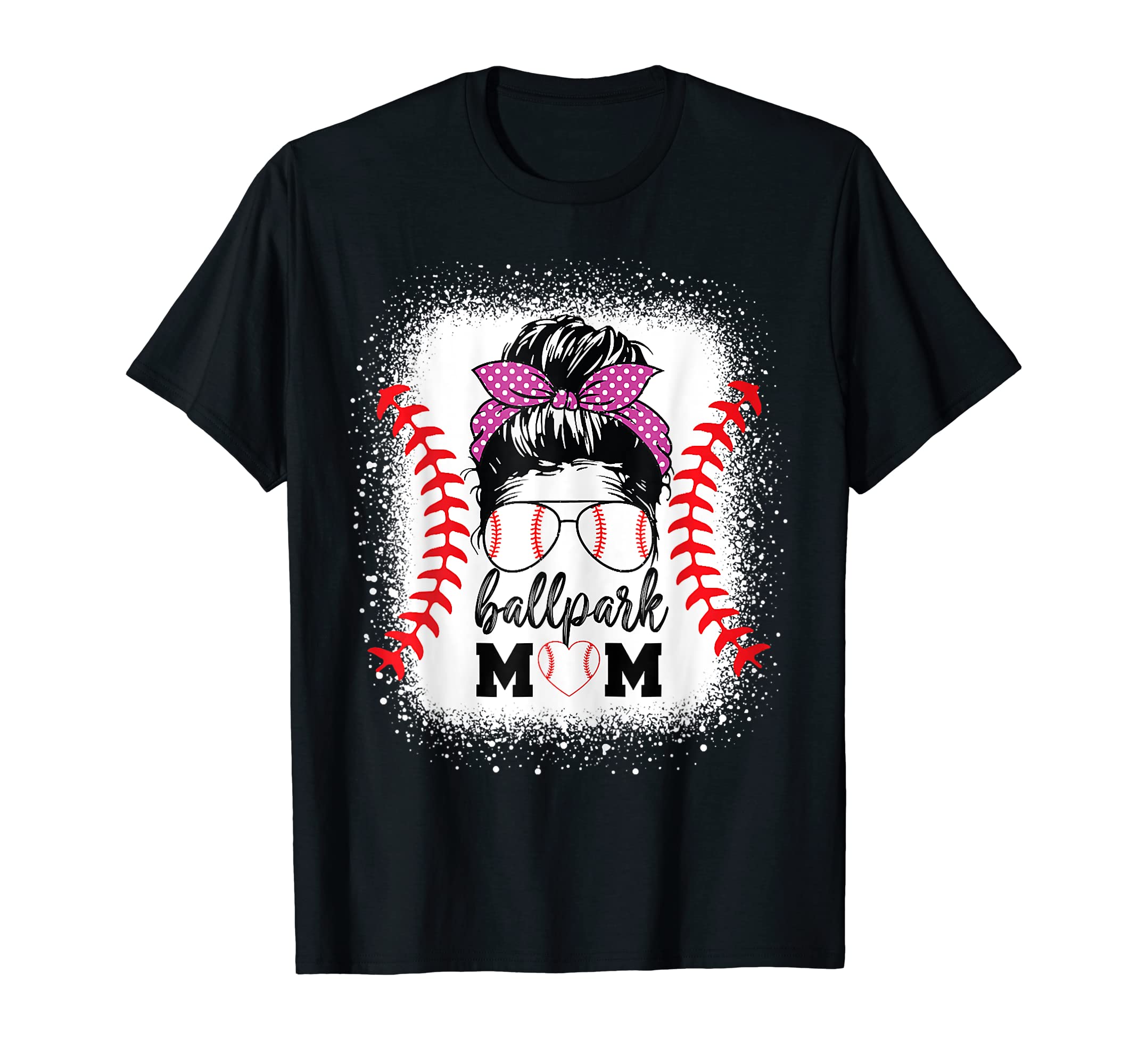 Mothers Day Ballpark Mom Baseball T-Shirt - Custom Art Print Men Women - T-Shirt, Sweatshirt, Hoodie