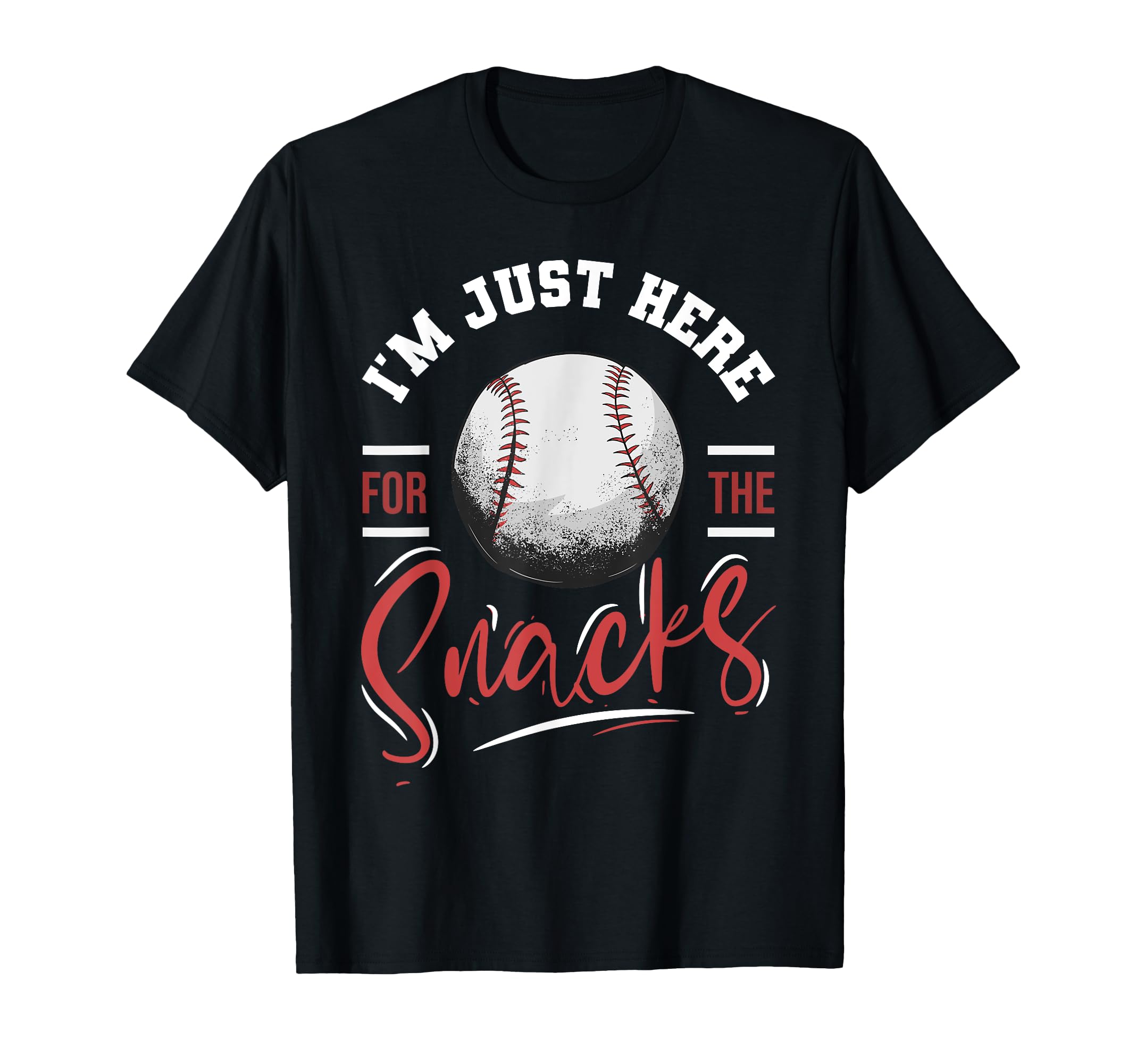 Im Just Here Snacks Funny Mom Baseball T-Shirt - Custom Art Print Unisex - T-Shirt, Sweatshirt, Hoodie