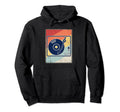 Record Player Vinyl Music Distressed Hoodie - Casual Everyday Wear Unisex - T-Shirt, Sweatshirt, Hoodie