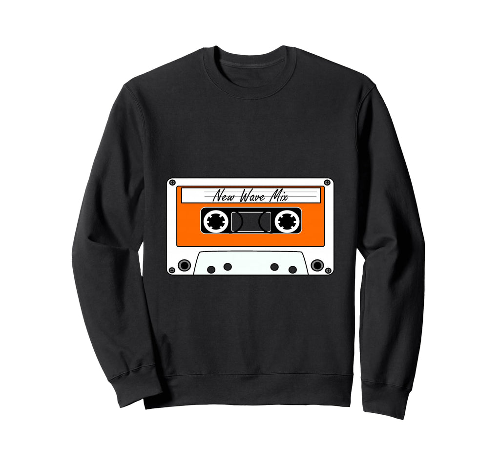 New Wave Mix Cassette Tape Sweatshirt - Minimalist Print Men Women - T-Shirt, Sweatshirt, Hoodie