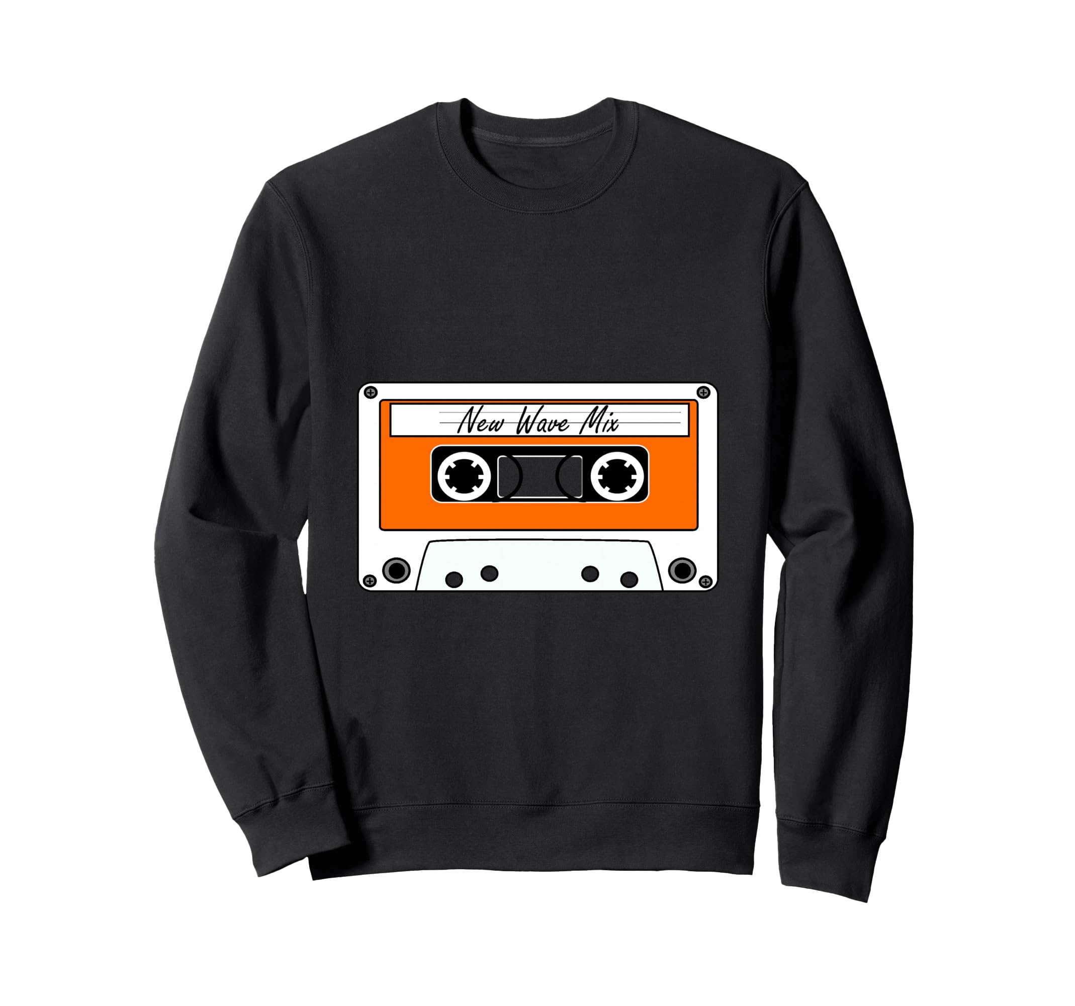 New Wave Mix Cassette Tape Sweatshirt - Minimalist Print Men Women - T-Shirt, Sweatshirt, Hoodie