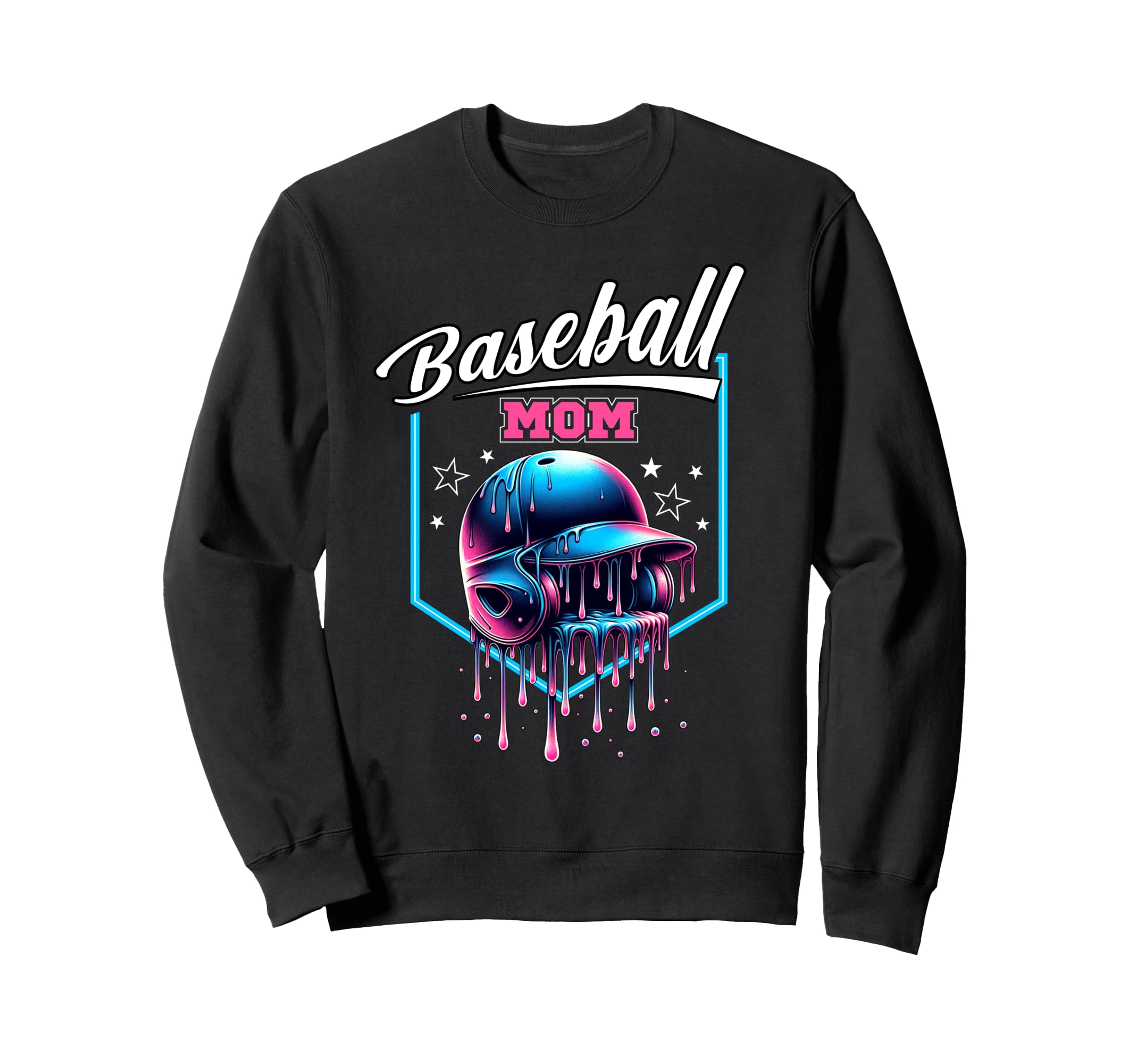 Baseball Mom Ice Cream Drip Sprinkles Sweatshirt - Novelty Apparel Unisex - T-Shirt, Sweatshirt, Hoodie