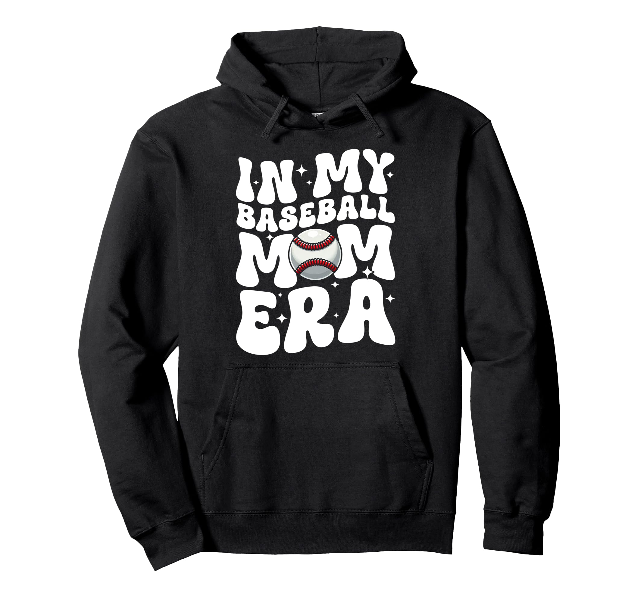 My Baseball Mom Era Groovy Baseball Hoodie - Streetwear Style for Adults - T-Shirt, Sweatshirt, Hoodie