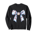 Baseball Coquette Bow Sweatshirt - Casual Everyday Wear for Adults - T-Shirt, Sweatshirt, Hoodie