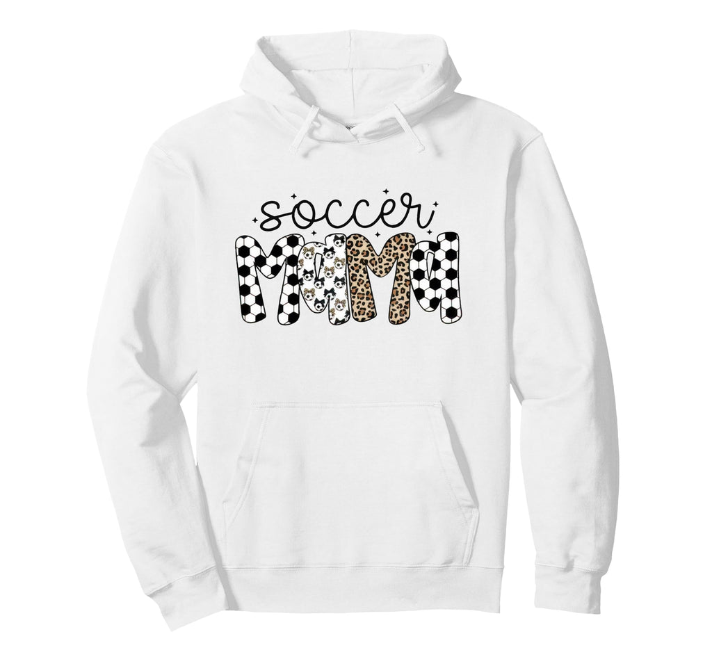 Soccer Mama Leopard Soccer Mom Hoodie - Casual Everyday Wear Men Women - T-Shirt, Sweatshirt, Hoodie