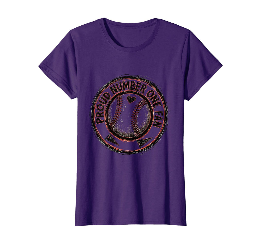 Proud Number One Fan Baseball Mom T-Shirt - Unique Graphic for Adults - T-Shirt, Sweatshirt, Hoodie