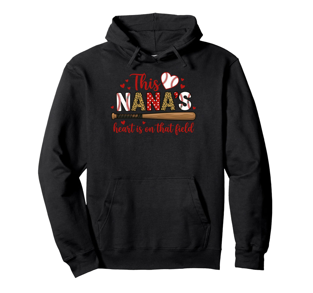 Proud Nana Baseball Heart Field Game Hoodie - Minimalist Print Unisex - T-Shirt, Sweatshirt, Hoodie