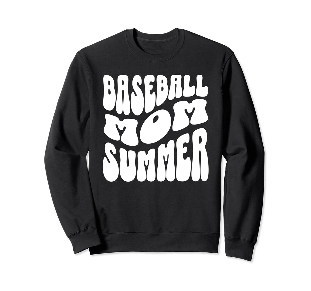 Baseball Mom Summer Groovy Mothers Sweatshirt - Trendy Graphic Men Women - T-Shirt, Sweatshirt, Hoodie